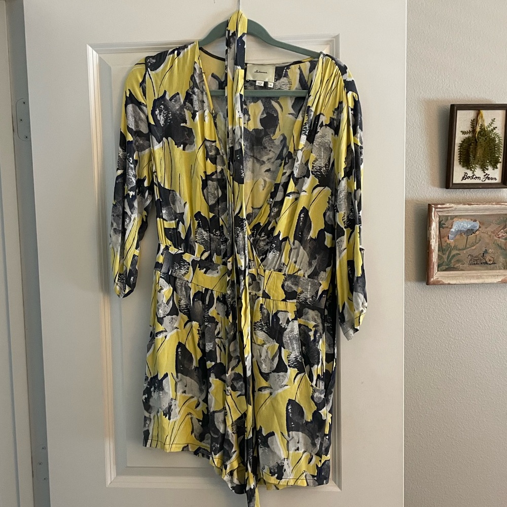 Yellow floral romper